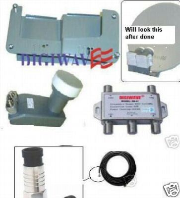 Upgrade 18 or 24 inch dish for 110, 118/119 Combo LNB Bracket - $24.99 :  Free To Air satellite dish, LNBf, LNB, HH mount, receiver shopping online.  low price sale!, Free To Air (FTA) Satellite Equipment Online Shop
