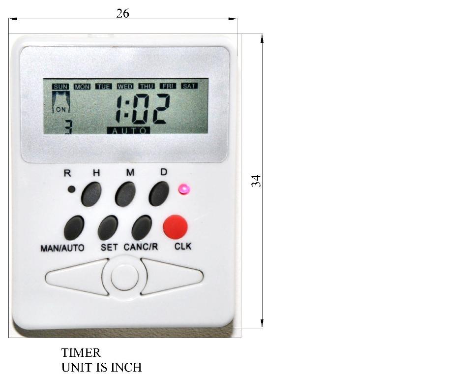Programmable Timer for Electric Roller Shade or Blind Rods - Click Image to Close